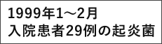 1999年1~2月 入院患者29例の起炎菌